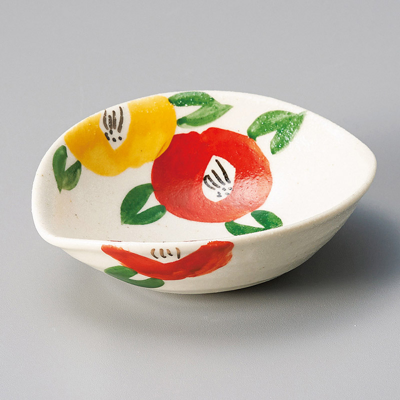 山万 11610-570 赤絵椿 小付 1個（ご注文単位1個）【直送品】