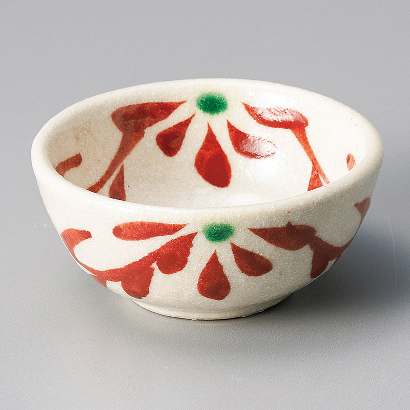 山万 11634-470 染付赤絵葉紋千代久  1個（ご注文単位1個）【直送品】