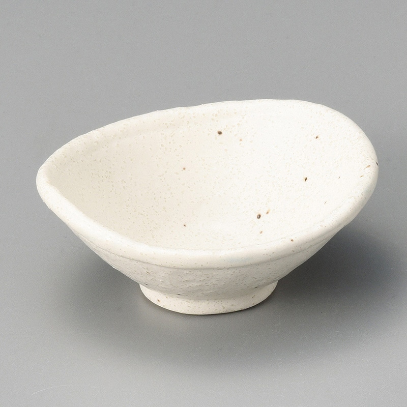 山万 12518-190 白マットしずく小付  1個（ご注文単位1個）【直送品】