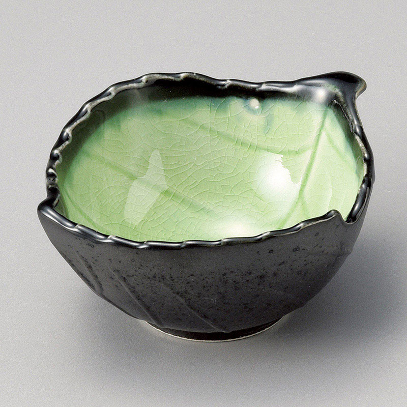 山万 12410-100 木の葉 ヒワ小付 1個（ご注文単位1個）【直送品】