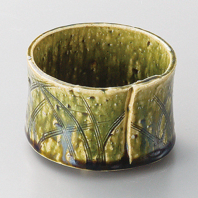 山万 11801-510 織部筒三つ足小鉢  1個（ご注文単位1個）【直送品】