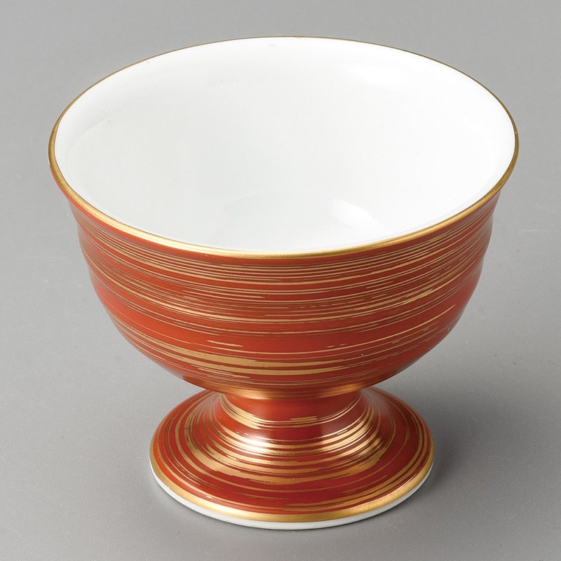 山万 12003-430 赤金渦高台小鉢  1個（ご注文単位1個）【直送品】