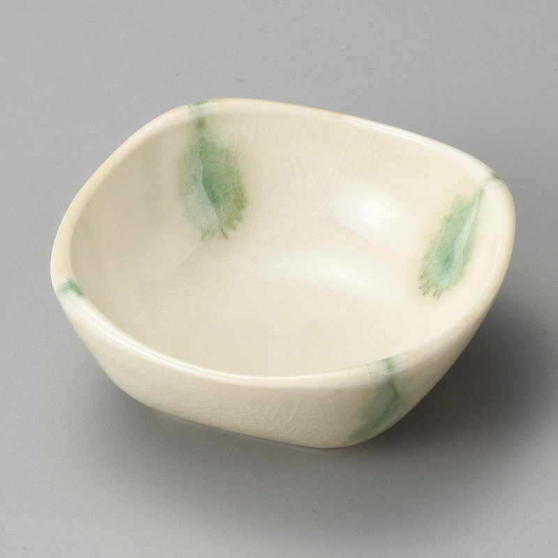 山万 12127-190 織部点紋丸角おとおし鉢  1個（ご注文単位1個）【直送品】