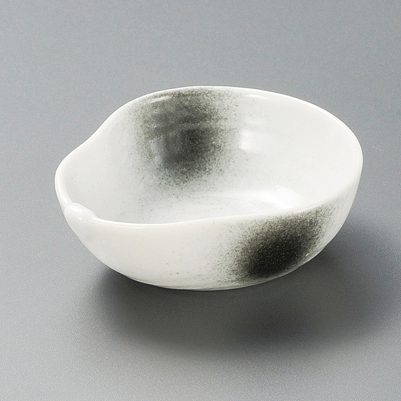 山万 12034-130 白黒吹ひさご型鉢  1個（ご注文単位1個）【直送品】