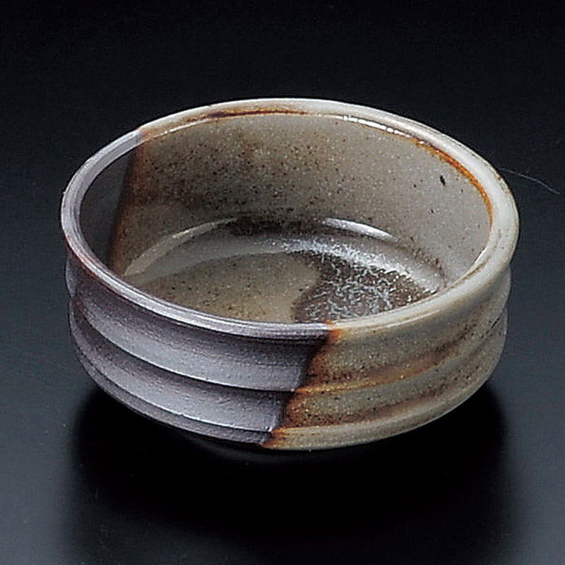 山万 12104-230 ネズミ志野切立ケズリ小鉢 1個(ご注文単位1個)【直送品】