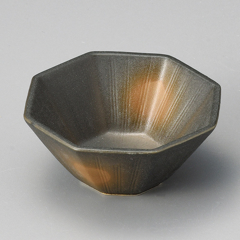 山万 11936-130 黒茶吹八角小付  1個（ご注文単位1個）【直送品】