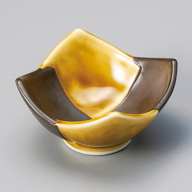 山万 11929-570 黄瀬戸風車小鉢  1個（ご注文単位1個）【直送品】