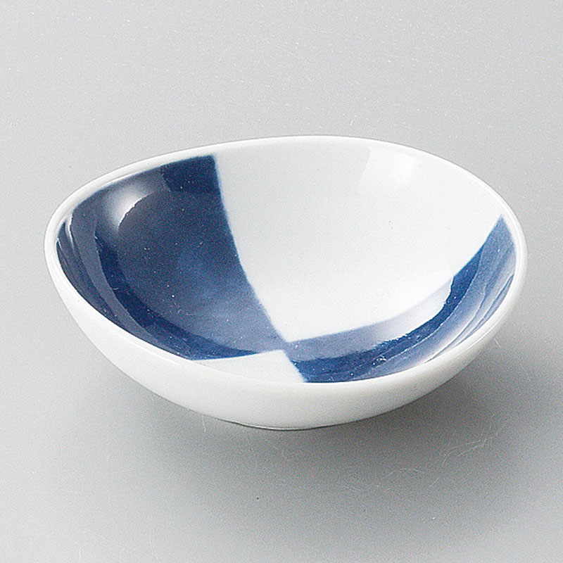 山万 12326-730 市松楕円小付(有田焼)  1個（ご注文単位1個）【直送品】