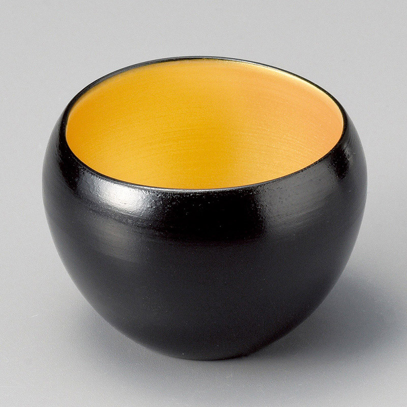 山万 11908-450 漆黒内金彩玉型小付  1個（ご注文単位1個）【直送品】