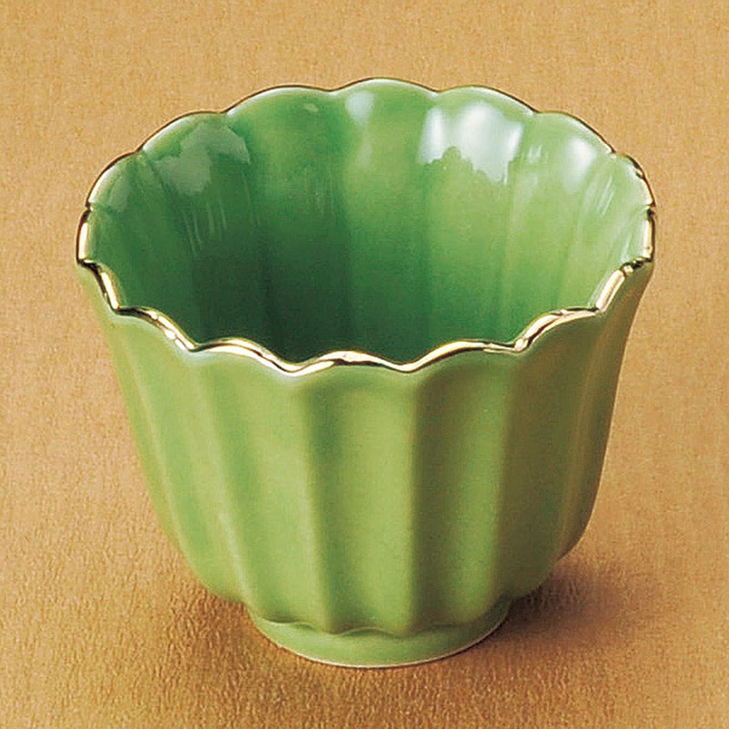 山万 11912-550 織部菊型小鉢  1個（ご注文単位1個）【直送品】