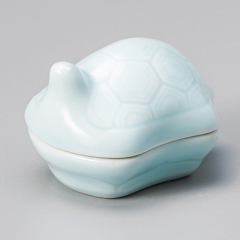 山万 12713-290 青磁亀珍味入  1個（ご注文単位1個）【直送品】