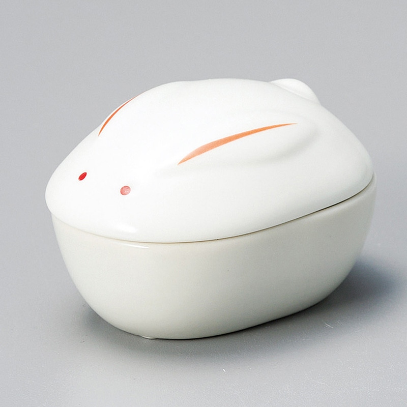 山万 12711-410 うさぎ蓋付珍味入  1個（ご注文単位1個）【直送品】