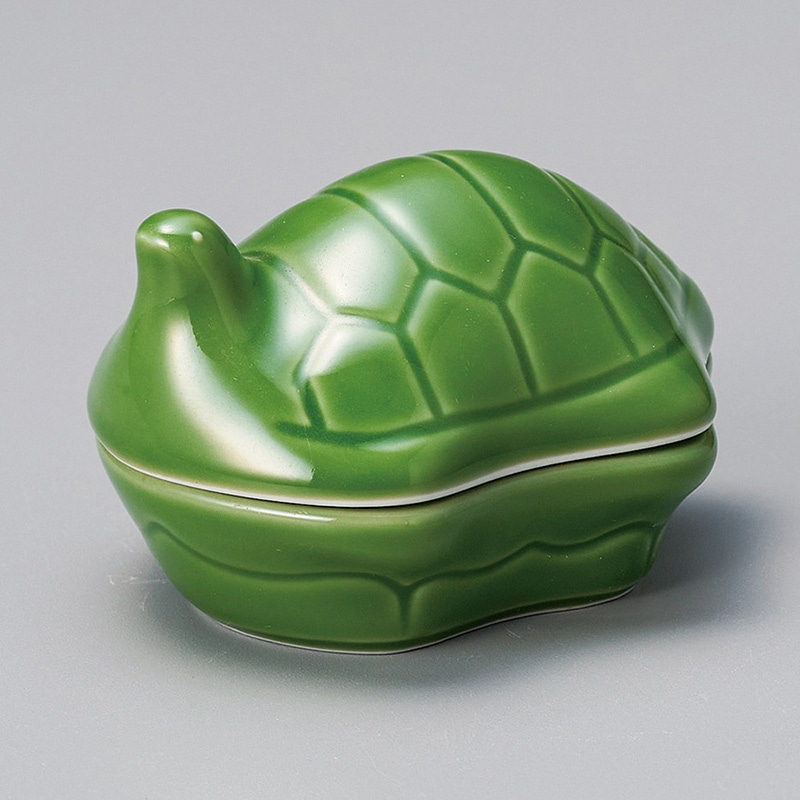 山万 12714-290 天竜青磁亀珍味入  1個（ご注文単位1個）【直送品】