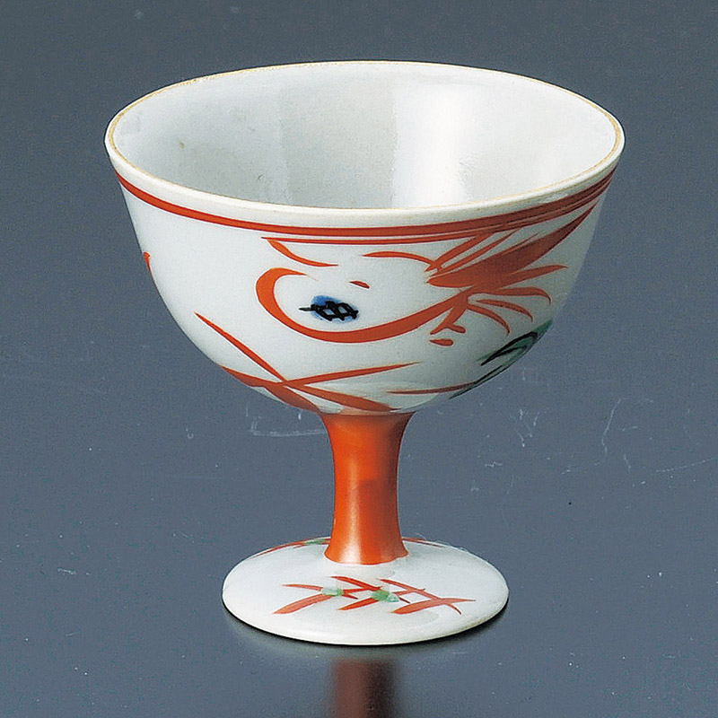 山万 12808-460 赤花鳥高台珍味  1個（ご注文単位1個）【直送品】