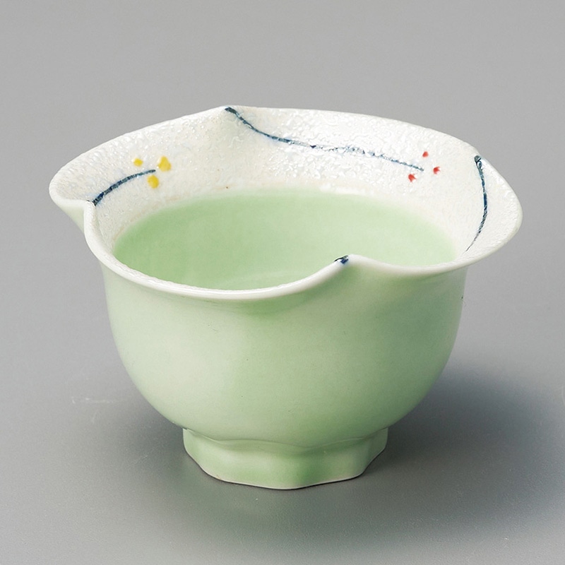 山万 11915-730 小花ラスター花渕小中付 緑 1個（ご注文単位1個）【直送品】