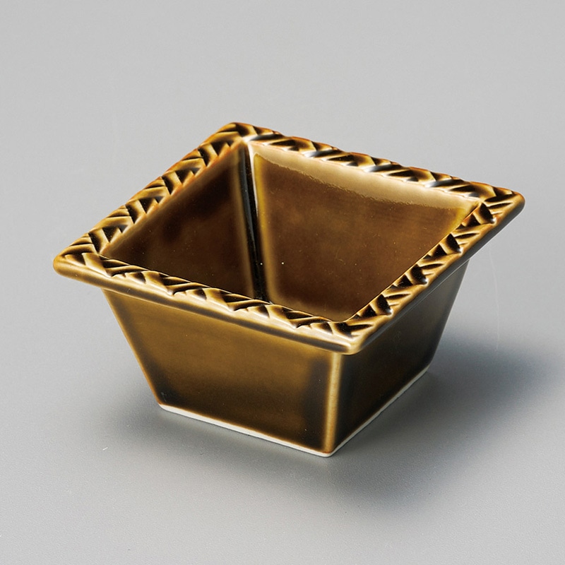 山万 12025-730 ブラウンウエーブ小付(波佐見焼 1個（ご注文単位1個）【直送品】