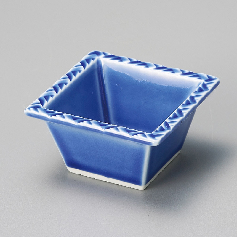 山万 12027-730 ネイビーウエーブ小付(波佐見焼 1個（ご注文単位1個）【直送品】