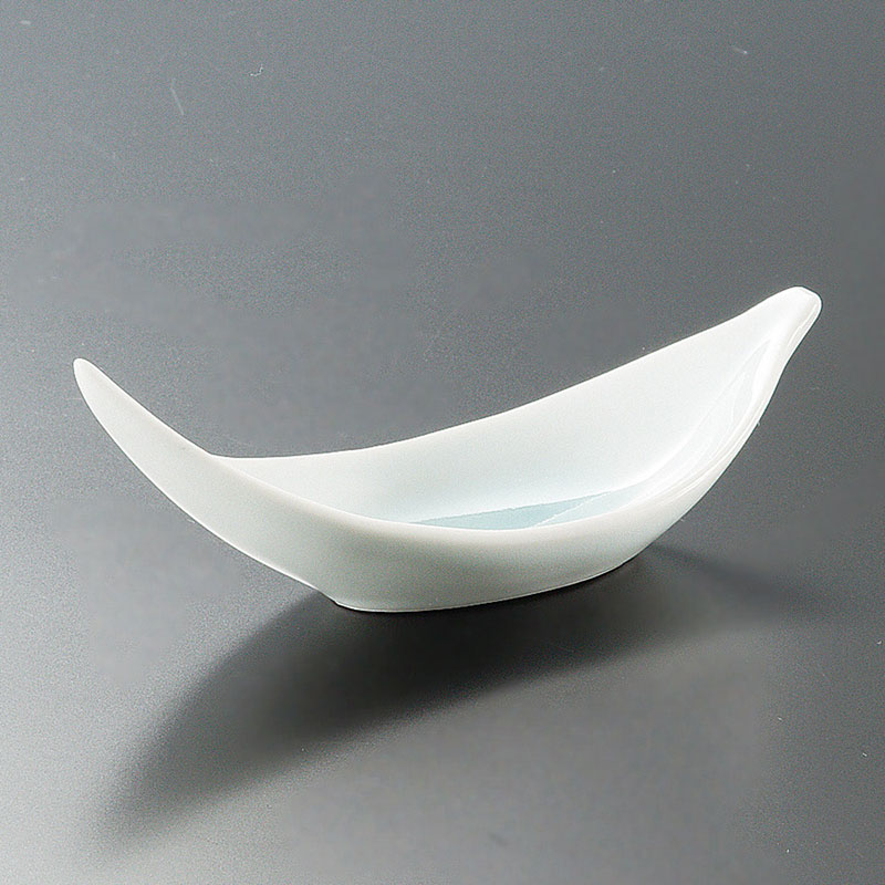 山万 12821-250 青白磁笹葉珍味  1個（ご注文単位1個）【直送品】