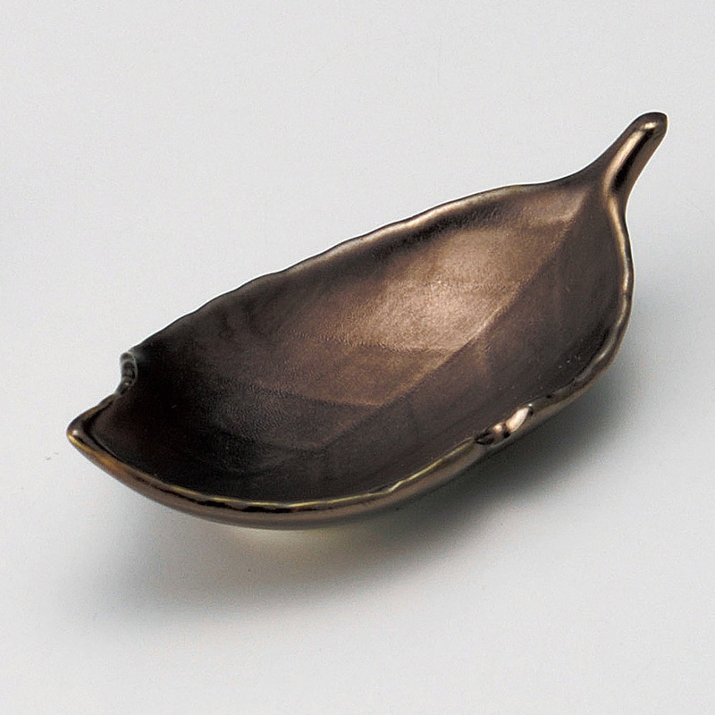 山万 12932-190 黒銀彩木の葉珍味  1個（ご注文単位1個）【直送品】