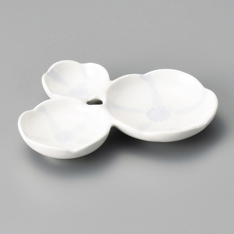 山万 13037-580 白梅型三品盛  1個（ご注文単位1個）【直送品】