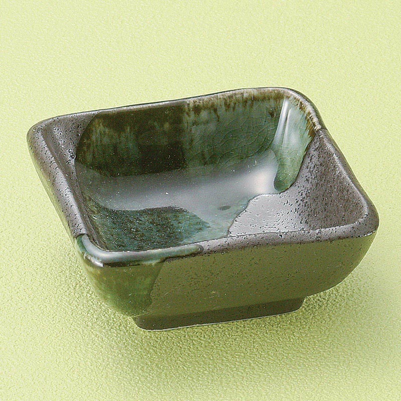 山万 13126-450 黒柚子織部流角千代久  1個（ご注文単位1個）【直送品】