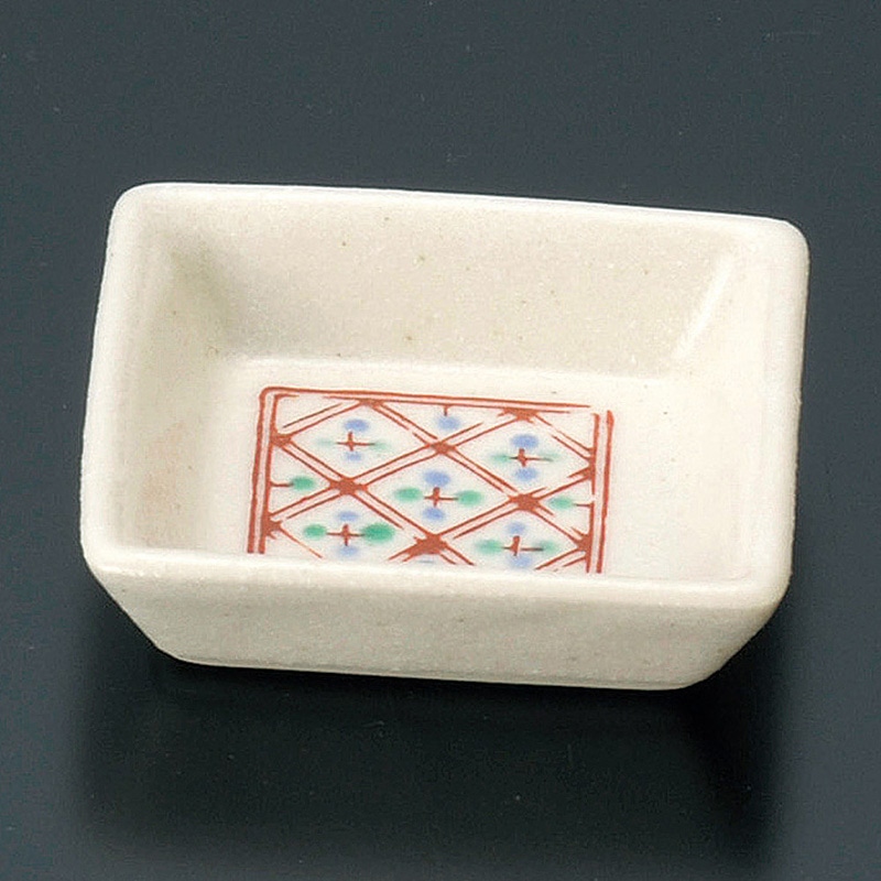 山万 13124-570 赤絵角珍味 角紋 1個（ご注文単位1個）【直送品】