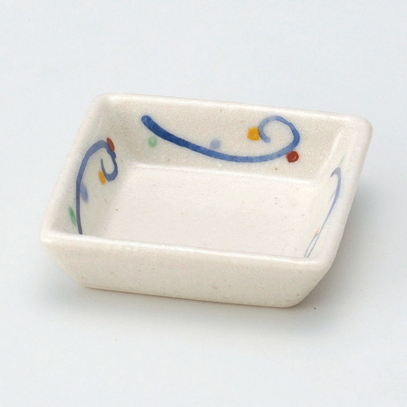 山万 13123-570 赤絵角珍味 唐草 1個（ご注文単位1個）【直送品】