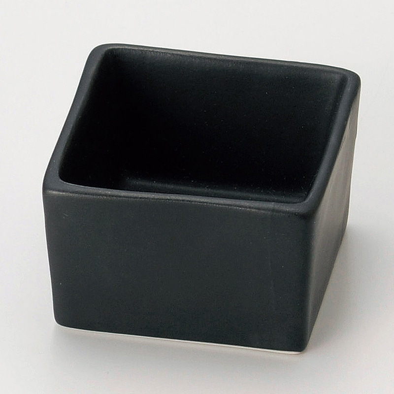 山万 13129-410 黒マット角型珍味入  1個（ご注文単位1個）【直送品】