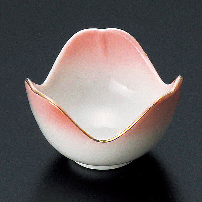 山万 13223-180 ピンク3ツ山珍味鉢  1個（ご注文単位1個）【直送品】