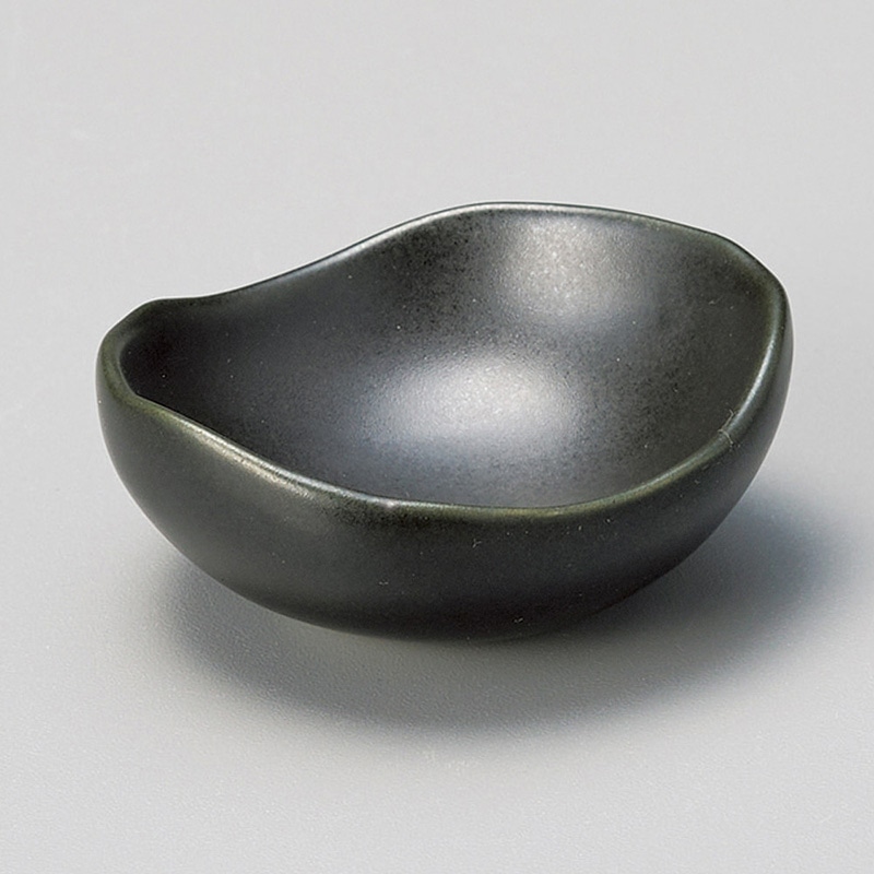 山万 13317-430 黒マット楕円珍味  1個（ご注文単位1個）【直送品】