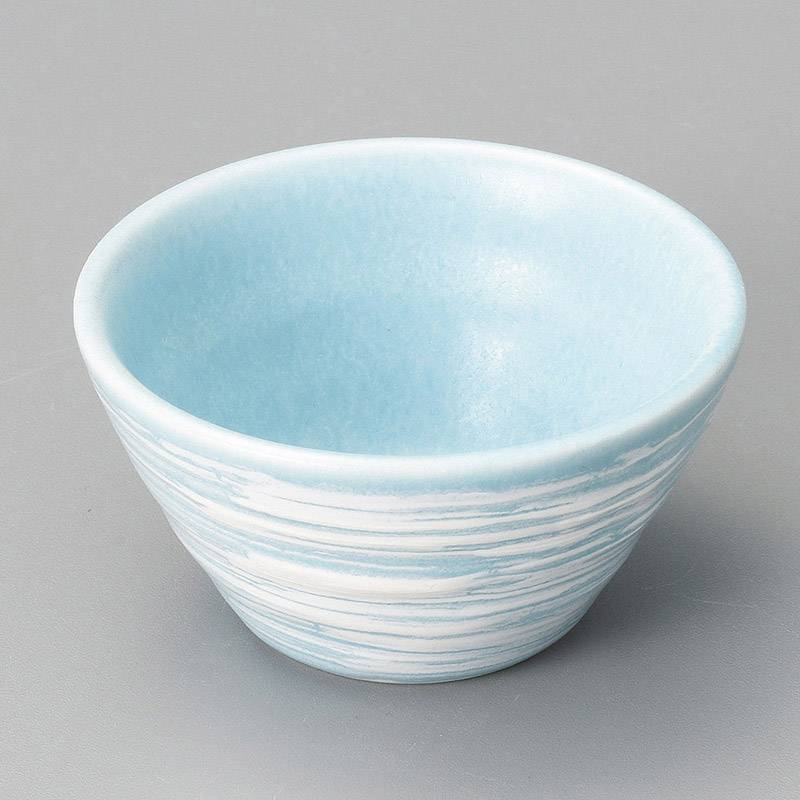 山万 13301-020 水色しぶきリップル碗プチ  1個（ご注文単位1個）【直送品】