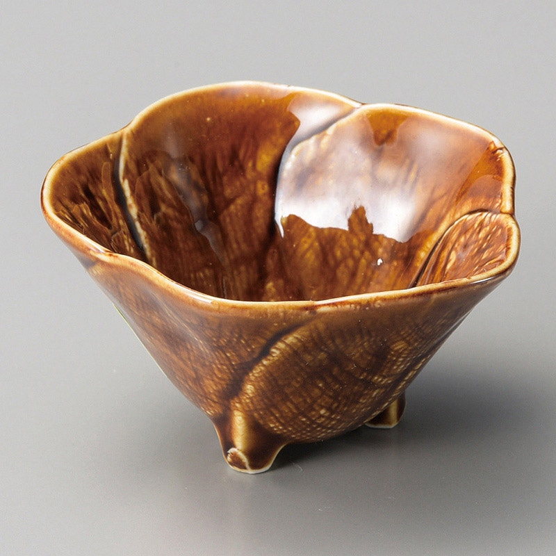 山万 13330-290 花型茶三ツ足小付 1個(ご注文単位1個)【直送品】