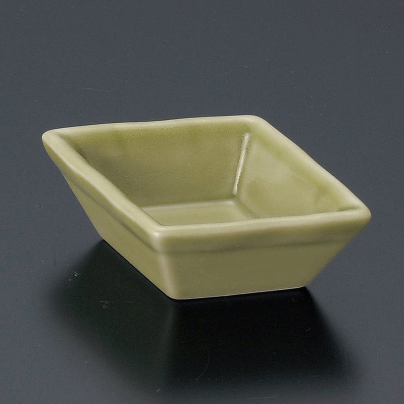 山万 13631-730 緑釉菱型珍味(有田焼)  1個（ご注文単位1個）【直送品】