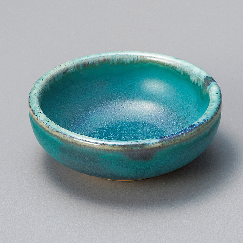 山万 13644-230 トルコブルー丸小付  1個（ご注文単位1個）【直送品】