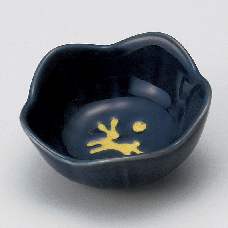 山万 13813-730 青釉兎花型珍味(有田焼)  1個（ご注文単位1個）【直送品】