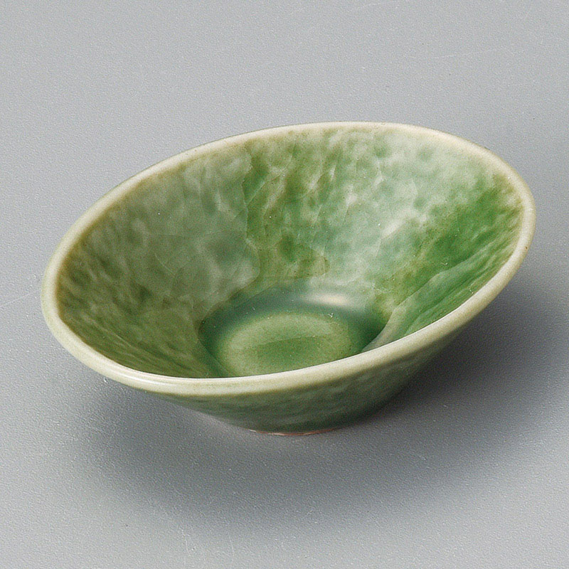 山万 13914-550 ねり抹茶石目型楕円豆鉢  1個（ご注文単位1個）【直送品】