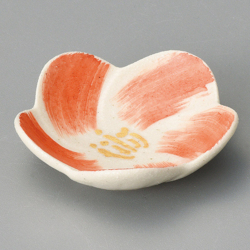 山万 13840-570 赤絵梅豆皿  1個（ご注文単位1個）【直送品】