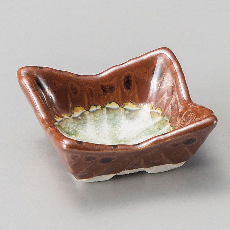 山万 14132-570 錆御深井 四ツ葉珍味 1個（ご注文単位1個）【直送品】