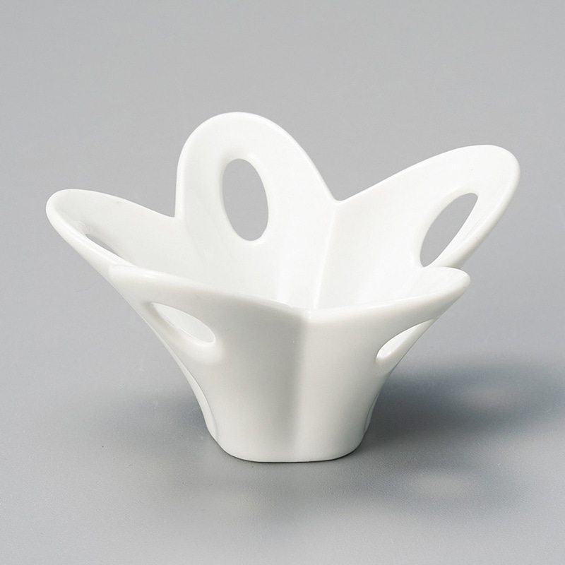 山万 14003-170 透かし花型(白)珍味  1個（ご注文単位1個）【直送品】