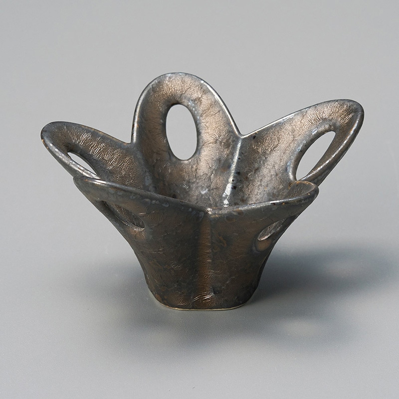 山万 14001-170 透かし花型(金結晶)珍味  1個（ご注文単位1個）【直送品】