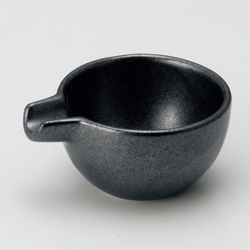 山万 14118-580 黒マット片口珍味  1個（ご注文単位1個）【直送品】