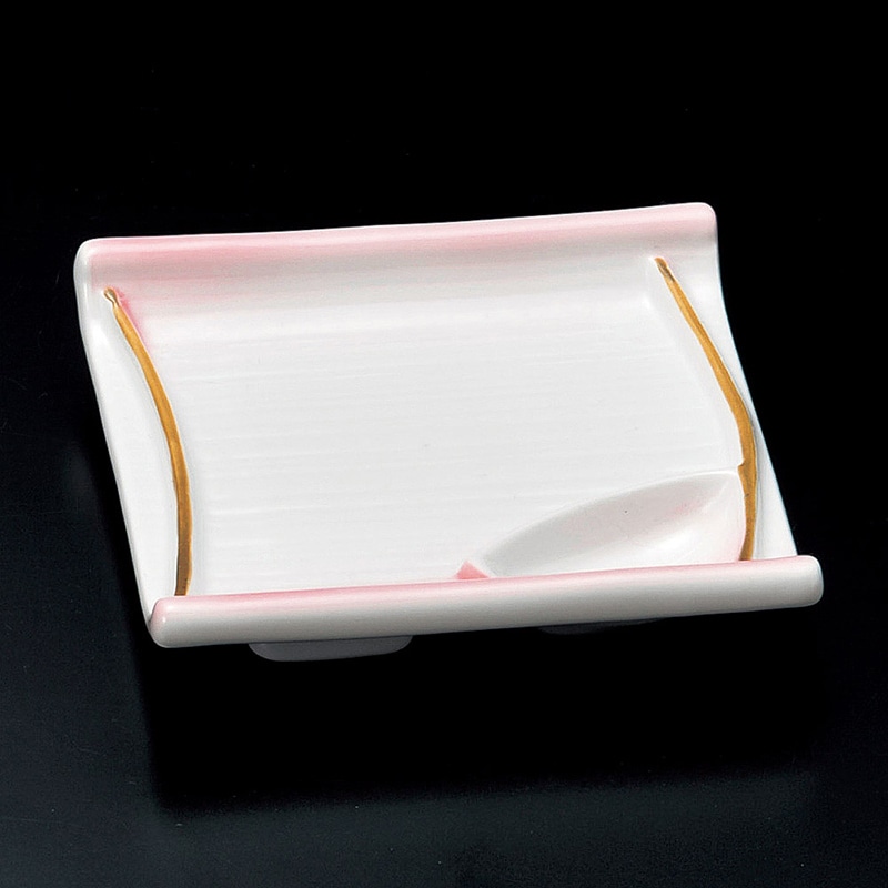 山万 14520-580 ピンク竹笹仕切皿  1個（ご注文単位1個）【直送品】