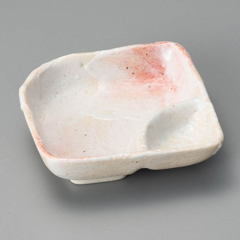 山万 14511-310 白タタキ角仕切鉢  1個（ご注文単位1個）【直送品】