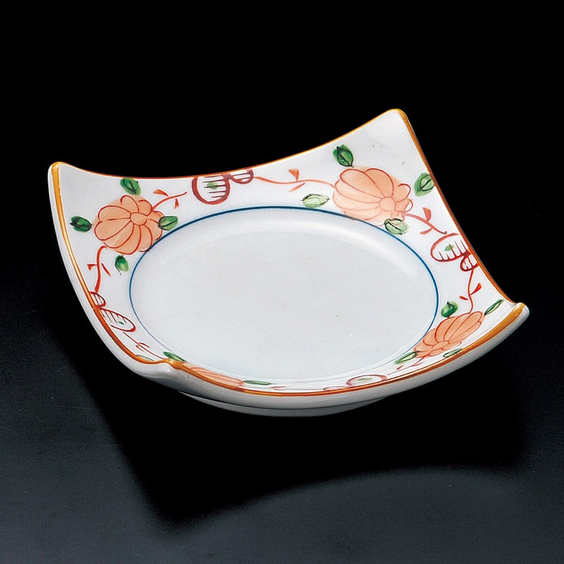 山万 14804-180 花唐草四方皿  1個（ご注文単位1個）【直送品】
