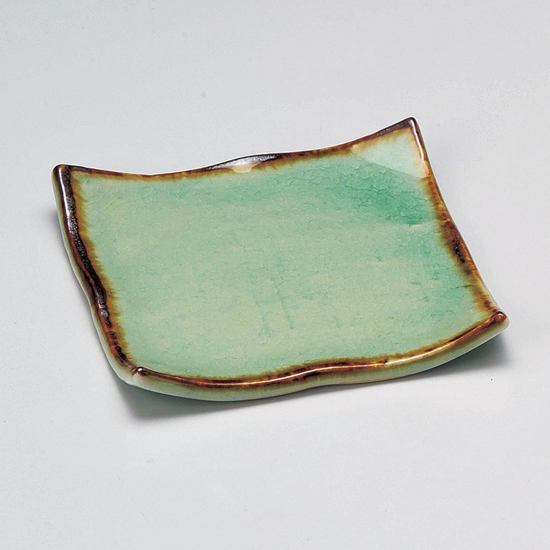 山万 14819-550 ビードロ灰釉渕錆タタラ型松花堂 1個（ご注文単位1個）【直送品】