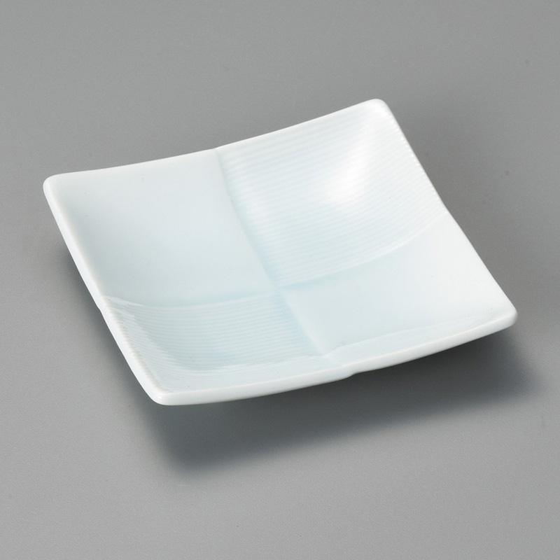 山万 14823-140 青磁市松正角皿  1個（ご注文単位1個）【直送品】