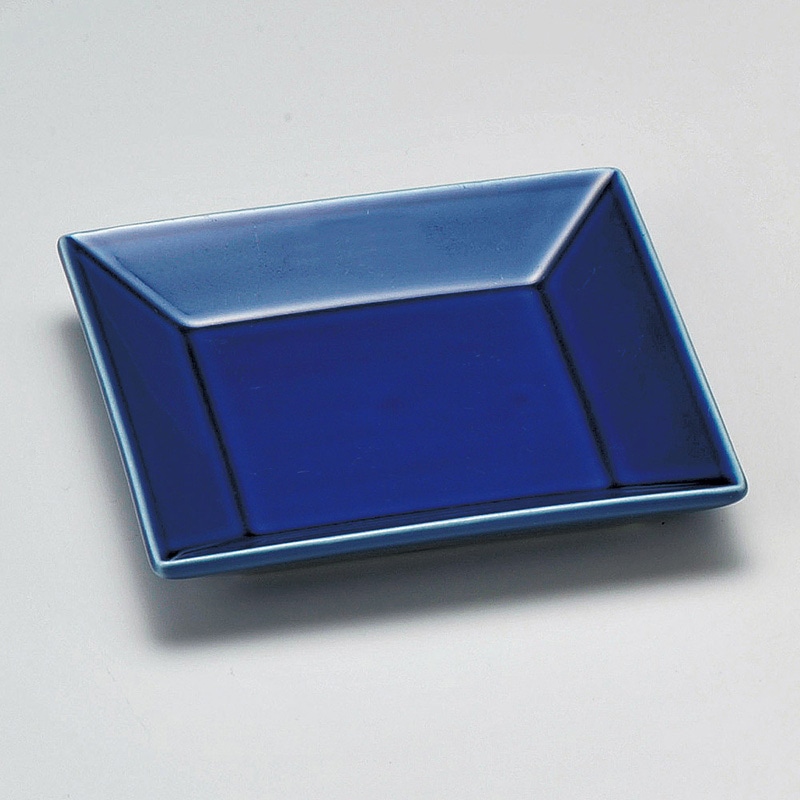 山万 14726-430 ルリ正角銘々皿  1個（ご注文単位1個）【直送品】