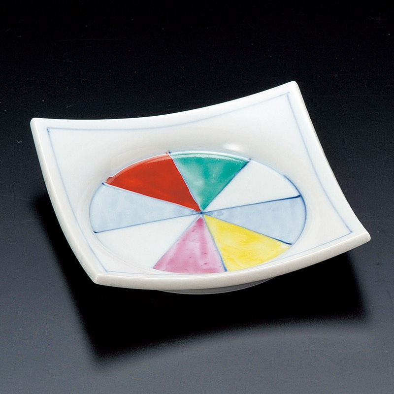 山万 14806-290 絵変わり四方皿  1個（ご注文単位1個）【直送品】
