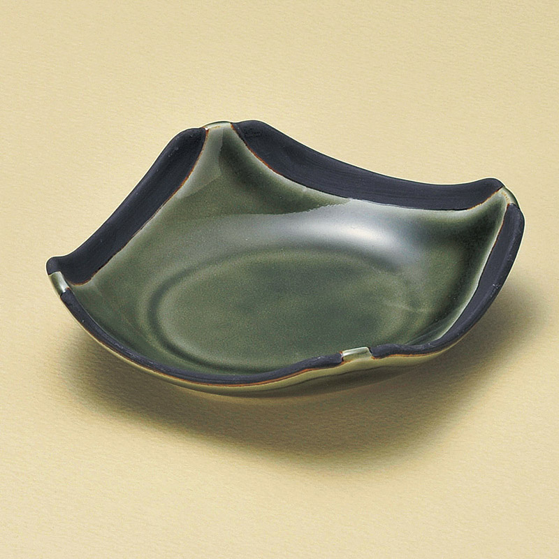 山万 14617-580 桃山織部菱型浅鉢  1個（ご注文単位1個）【直送品】