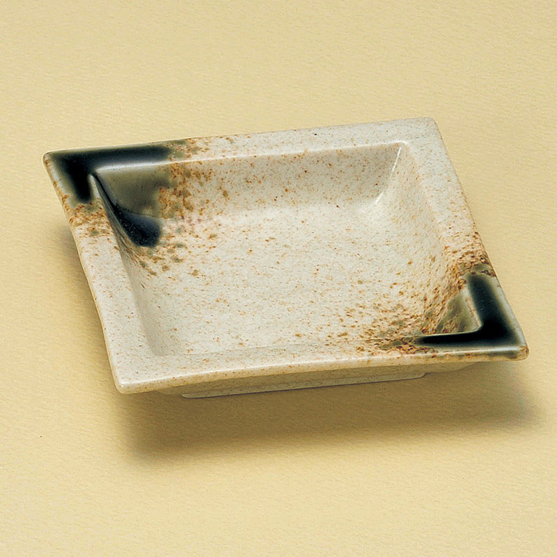 山万 14622-550 伊賀織部松花堂四角鉢  1個（ご注文単位1個）【直送品】